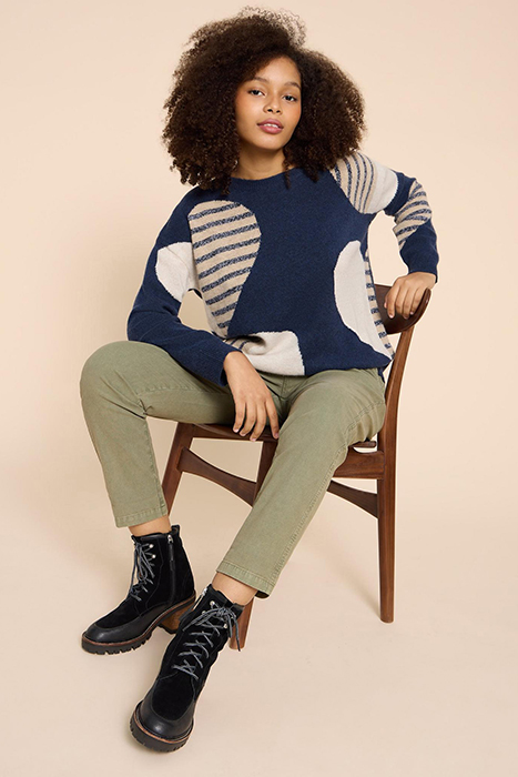 AMBER HEART JUMPER NAVY 3