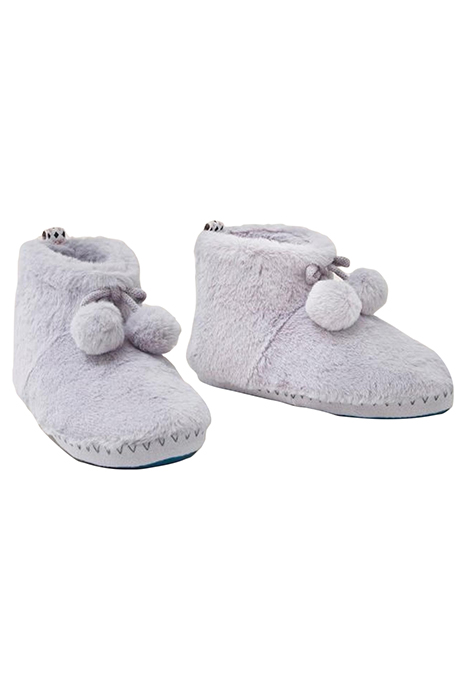 FAUX FUR BOOTIE SLIPPER LIGHT GREY 2