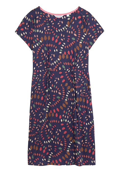 TALLIE ECO VERO JERSEY DRE NAVY PRINTED 2