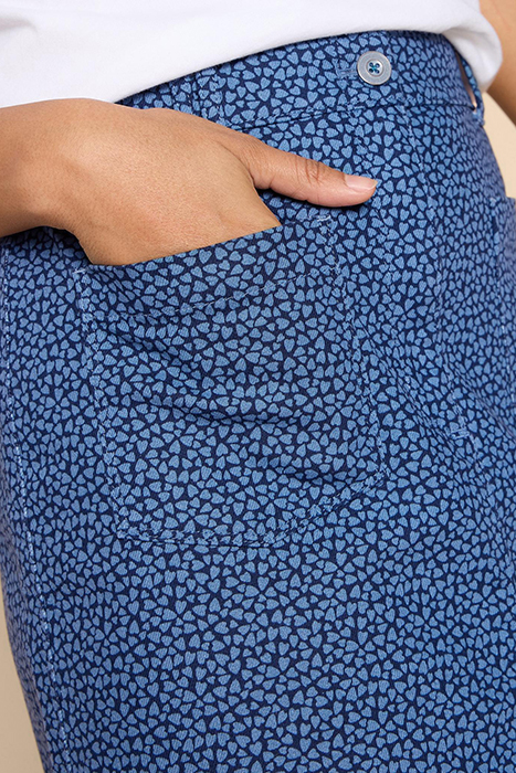 MELODY TWILL SKIRT BLUE PRINTED 4