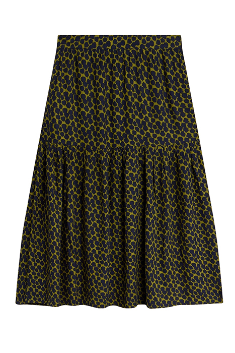 JAMIMA ECO VERO MIDI SKIRT NAVY 3