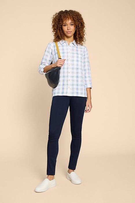 SOPHIE CHECK SHIRT IVORY 2