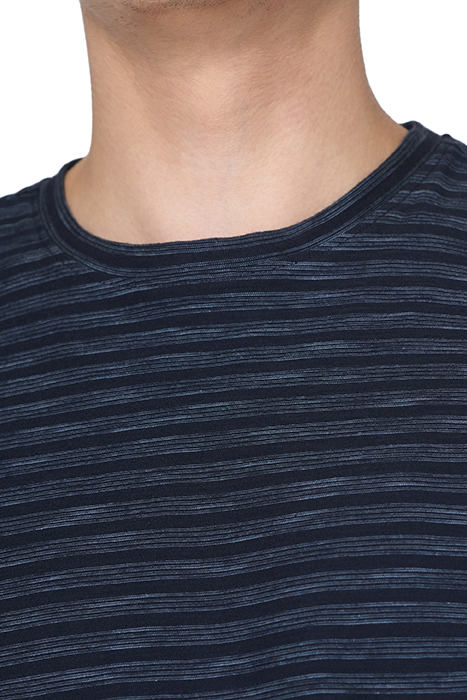 EMILSI REVERSED STRIPE TEE DEEP MARINE 6