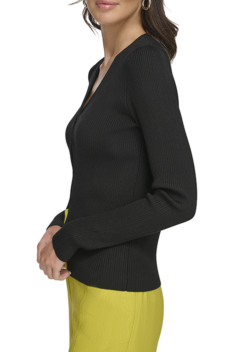 L/S HOOK EYE FRNT C BLACK 6