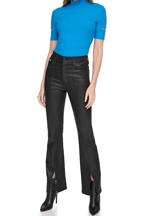 COATED DENIM SPLIT H BLACK 3