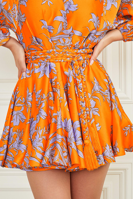 MAYA SURPLICE DRESS SUNBURST ORANGE 9