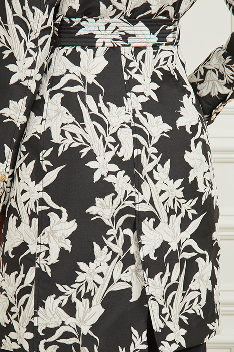 SUNBURST TRENCH BLACK PRINT 10