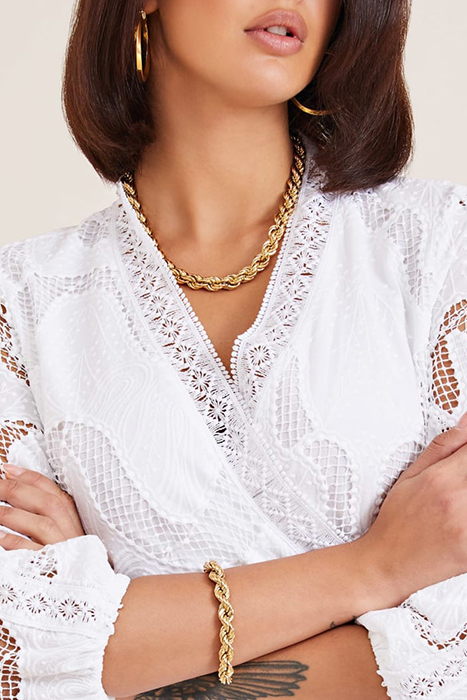 3 QTR SLV ARIN DRESS TRUE WHITE 8