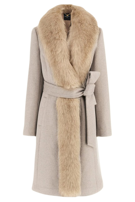 MARTINA COAT CEMENTO FAUX FUR MELANGE 4