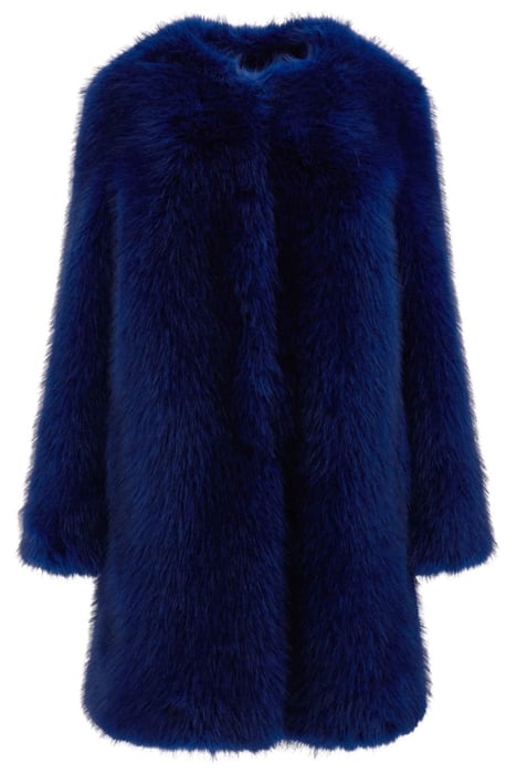 AMELIE FAUX FUR JACKET STILL NIGHT COAT MULTI 3