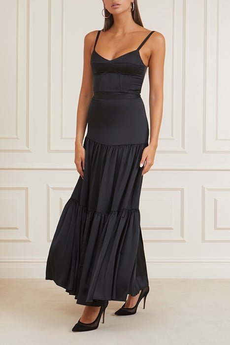 SUSANNE SKIRT SOLID JET BLACK 8