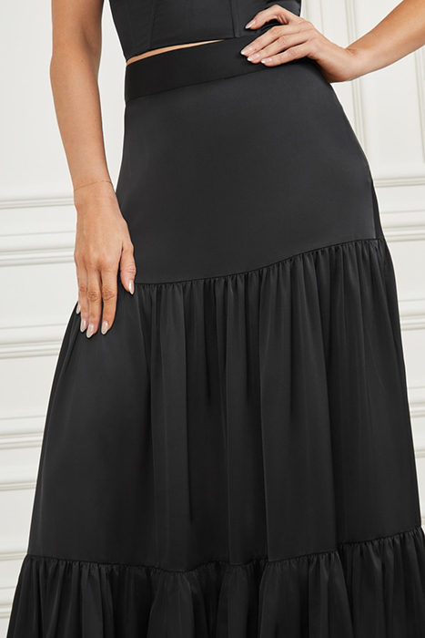 SUSANNE SKIRT SOLID JET BLACK 9