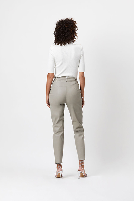 ANOUQ LEATHER PANTS STONE 3