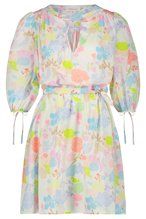 DOVER RESORT DRESS CREAM WHITE/PINK PAP 3