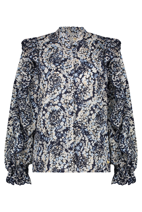 PHAEDRA BLOUSE NAVY/WARM WHITE 4