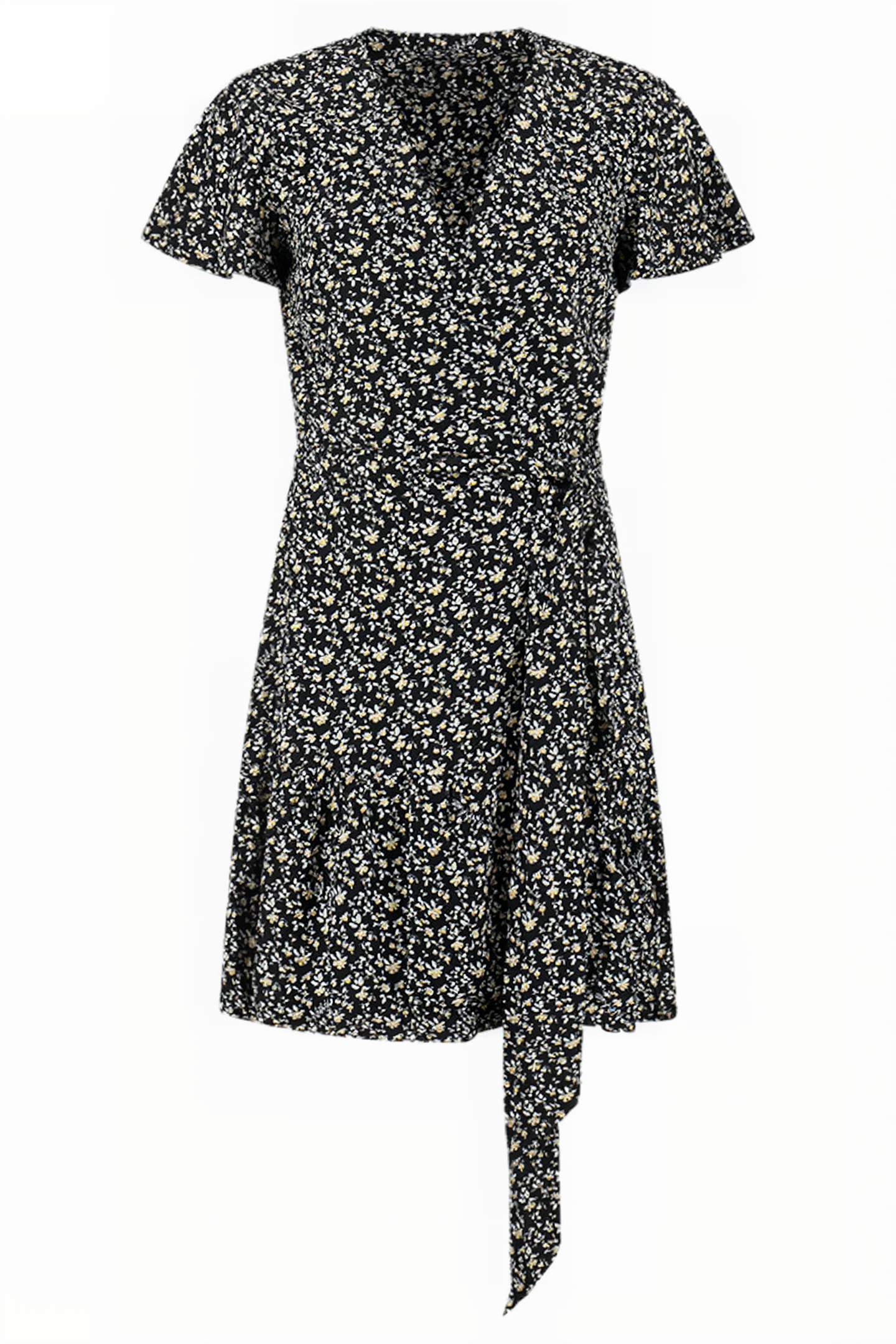 REESE DRESS SHORT SLEEVE MULTI BLACK 1