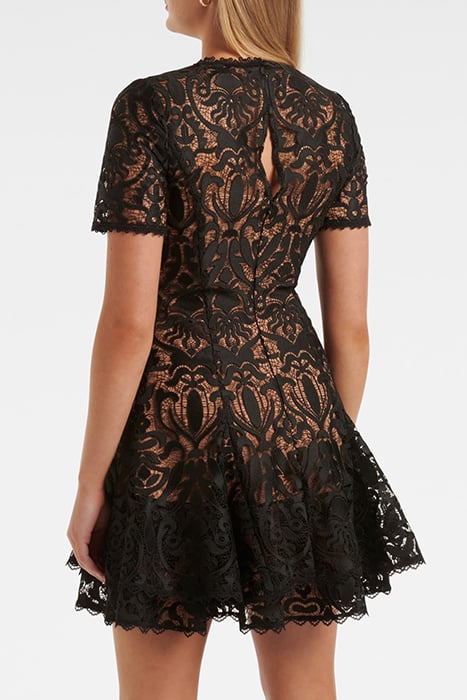 CORNELIA LAYERED GEO LACE MINI BLACK 2