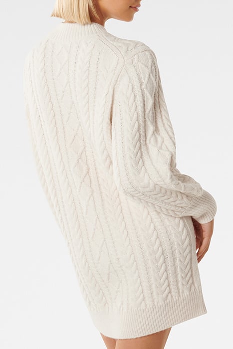 HARPER CABLE JUMPER KNIT DRESS PORCELAIN 2