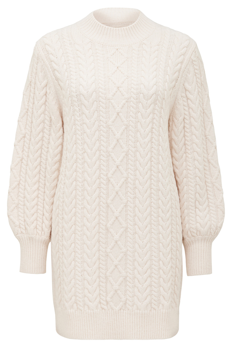 HARPER CABLE JUMPER KNIT DRESS PORCELAIN 4