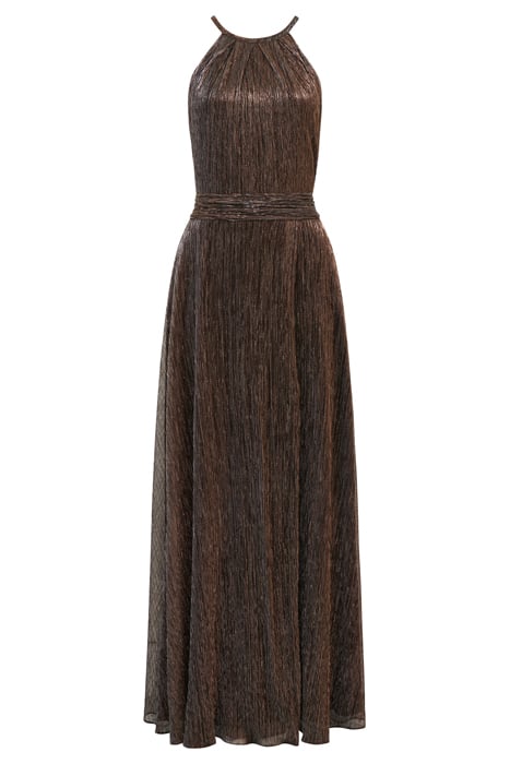 BRADY PLISSE HALTER MIDI BRONZE 3