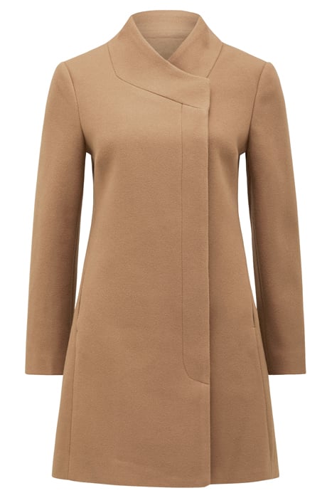 DEBBIE PETITE FUNNEL COLLAR COAT DARK CAMEL 4
