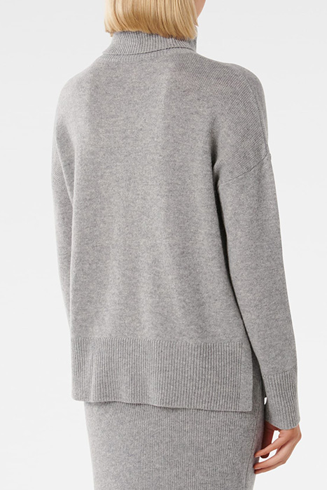 MIA RELAXED ROLL NECK KNIT JUMPER GREY 2