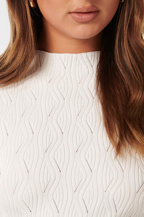 EVERLEY GROWN ON NECK WAVE JUMPER PORCELAIN 6