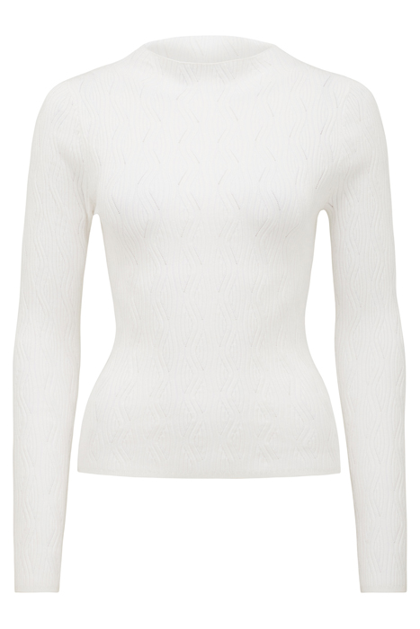 EVERLEY GROWN ON NECK WAVE JUMPER PORCELAIN 4