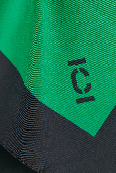 SILK SCARF GREEN PATINA 3