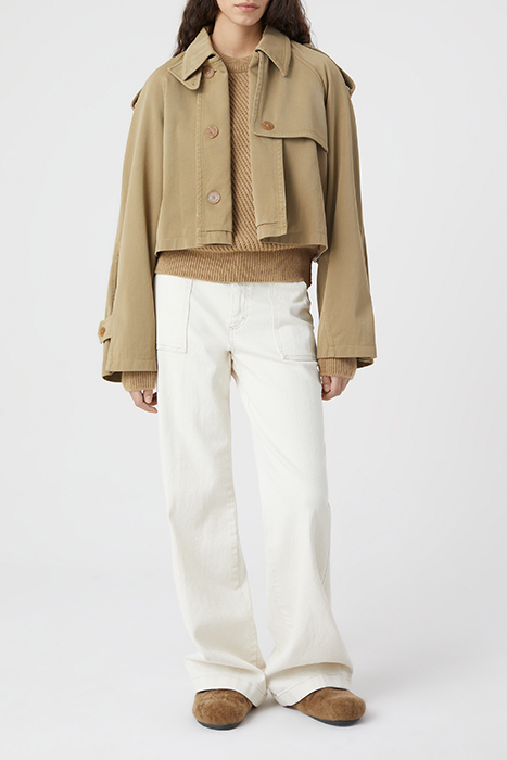 CREW NECK LONG SLEEVE KNITS BROWN MARBLE 4