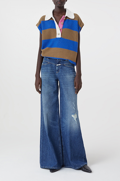 SLEEVELESS POLO KNITS ECRU 3