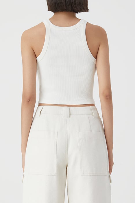 CROPPED TANK TOP T-SHIRTS ECRU 2