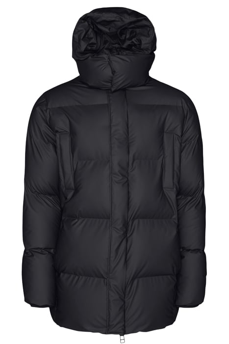 UNISEX HOODED PUFFER COAT BLACK 5