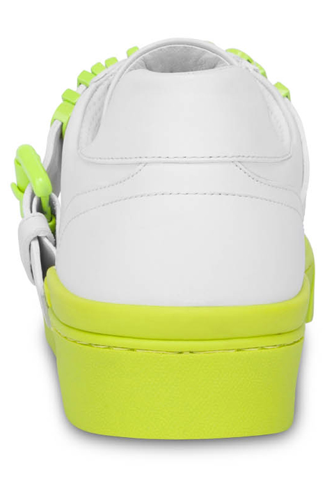 LETTERING LOGO CALFSKIN SNEAKERS WHITE 3