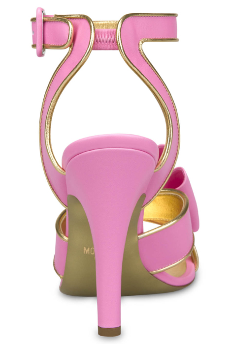 DOUBLE BOW CALFSKIN SANDALS PINK 3