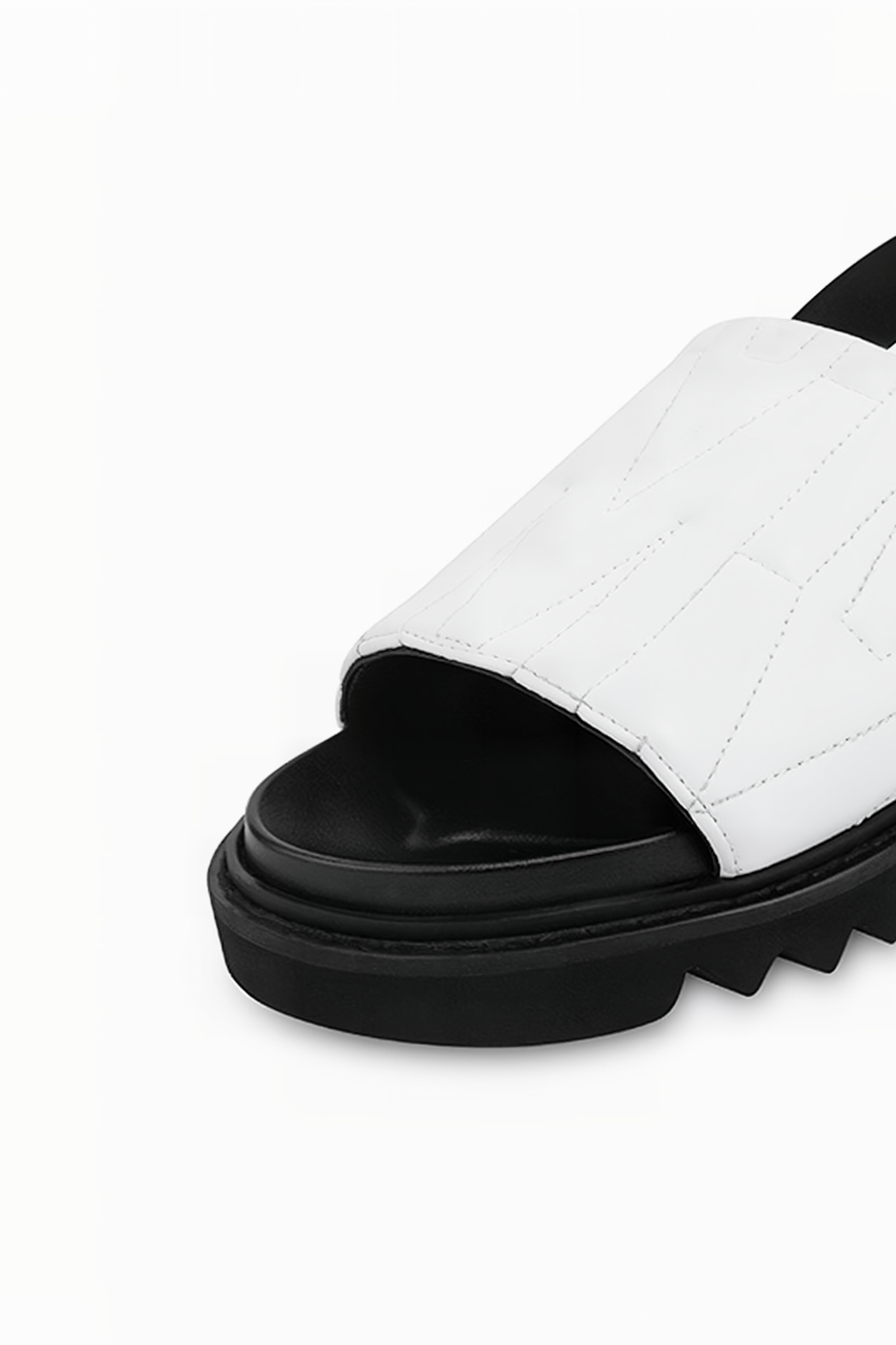 QUILTED NAPPA SANDALS WHITE 4