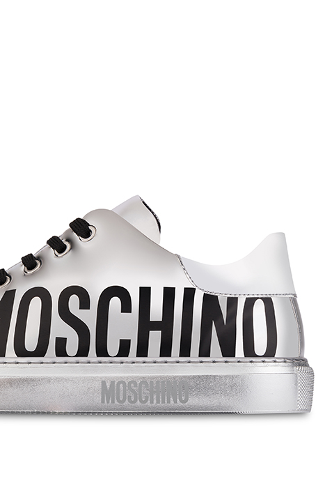 SNEAKERS IN LAMINATED ECO LEATHER SILVER 4