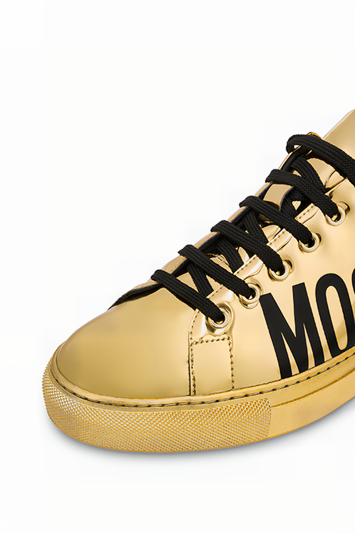 SNEAKERS IN LAMINATED ECO LEATHER GOLD 4