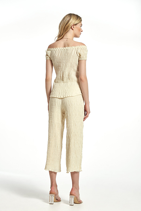 RUBBER STRYPES VOILE BRUNO TROUSERS BEIGE 2