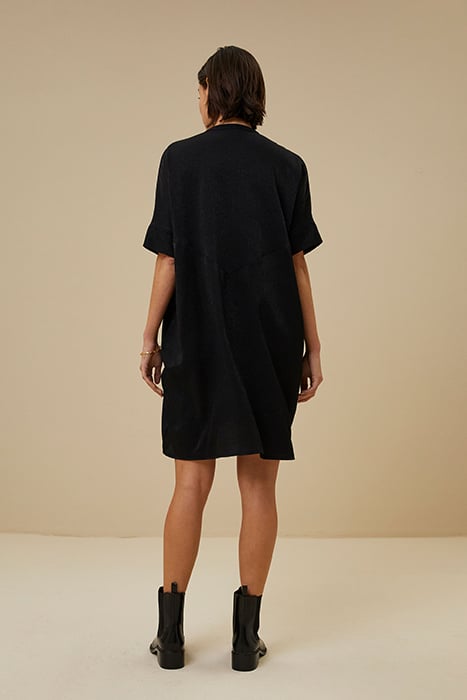 TAIS GLOSS CRINKLE DRESS BLACK 2