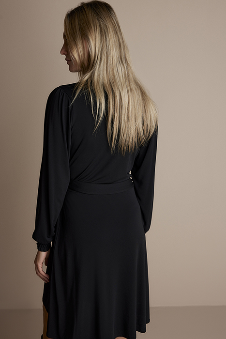 WRAP DRESS CREPE JERSEY BLACK 4