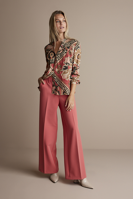 BLOUSE PATCHWORK VISCOSE ROUGE 3