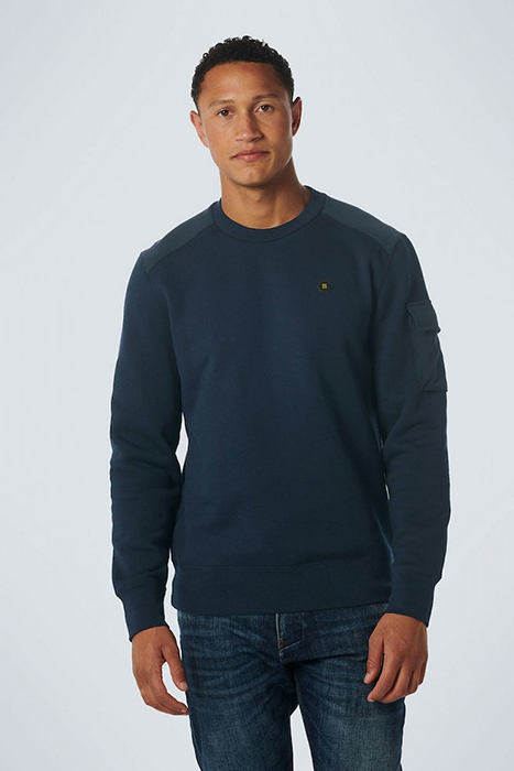 SWEATER CREWNECK WITH WOVEN CONTRAST NIGHT 1
