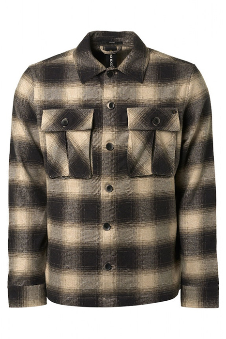 OVERSHIRT BUTTON CLOSURE CHECK STONE 4
