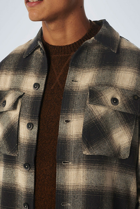 OVERSHIRT BUTTON CLOSURE CHECK STONE 6