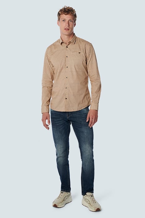 SHIRT STRETCH ALLOVER PRINTED OFFWHITE 3