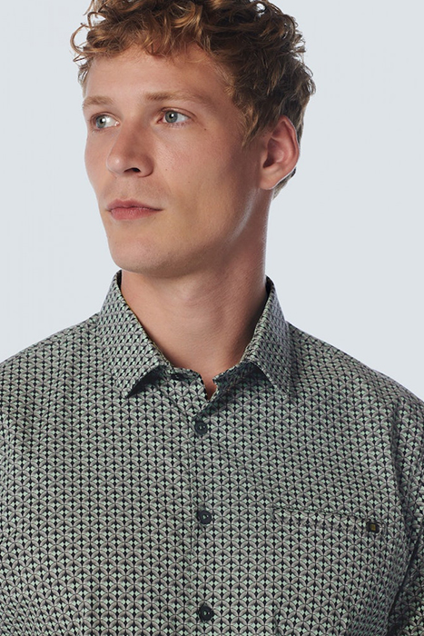 SHIRT STRETCH ALLOVER PRINTED LIGHT SEAGREEN 6
