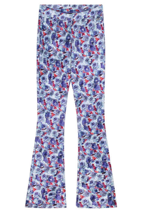 VELVET FLOWER FLARED PANTS VIOLET 2