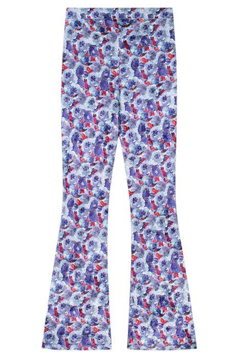 VELVET FLOWER FLARED PANTS VIOLET 3