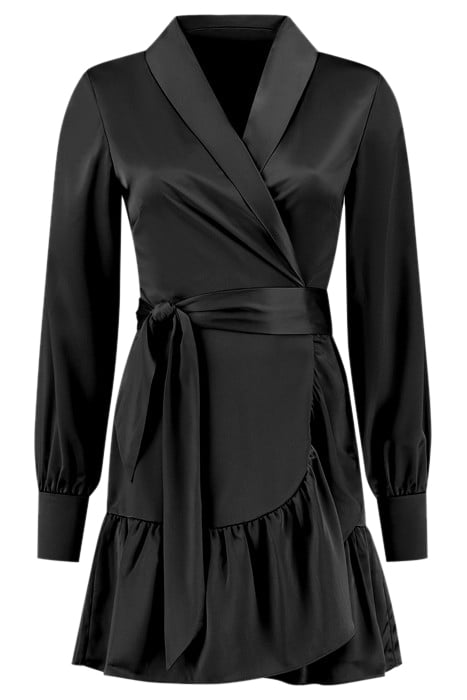 VIVIEN SATIN DRESS BLACK 2